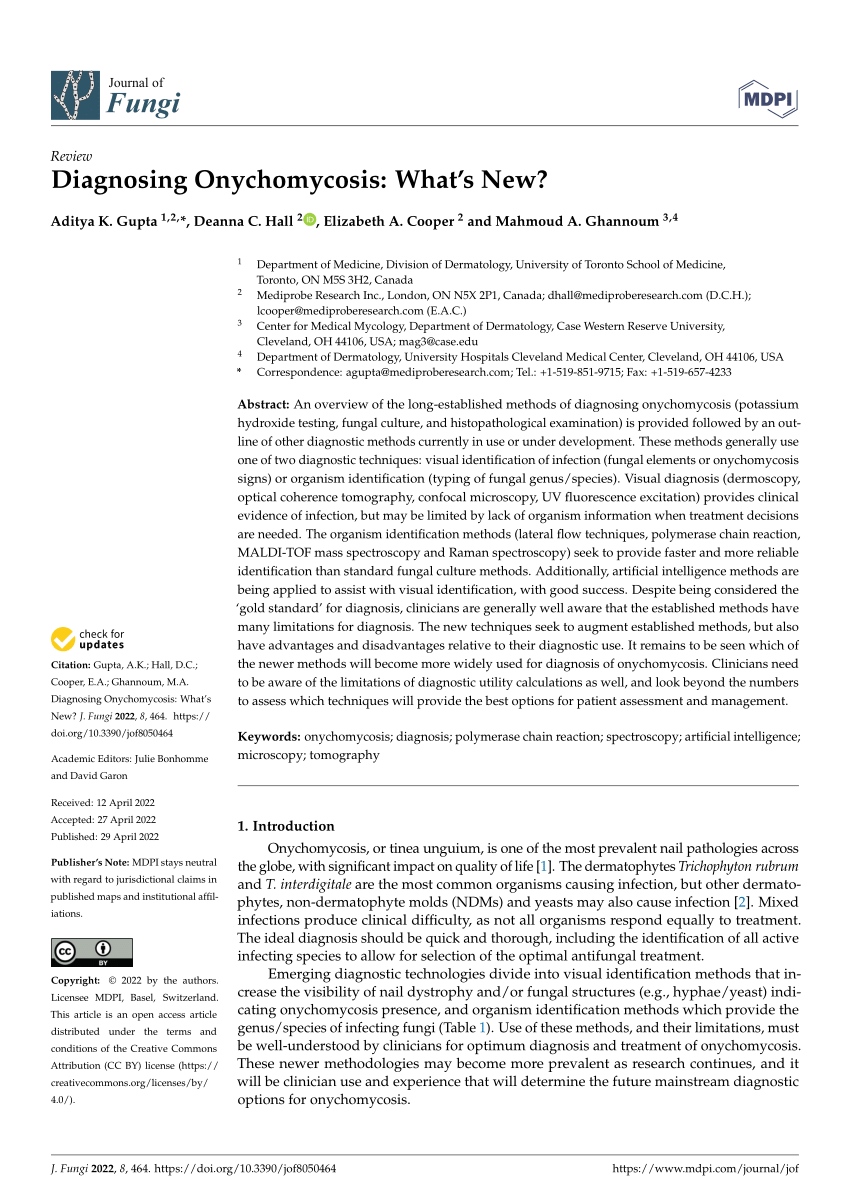 New Japanese study highlights improved diagnosis technique for tinea unguium  - Life Worldwide