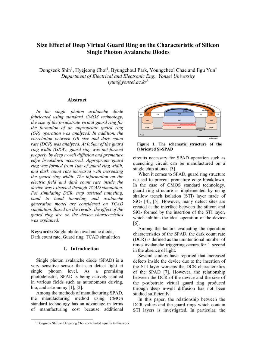 PDF) Size Effect of Deep Virtual Guard Ring on the Characteristic