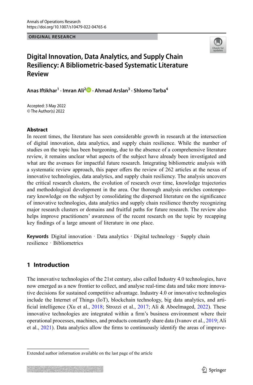 supply chain finance a systematic literature review and bibliometric analysis