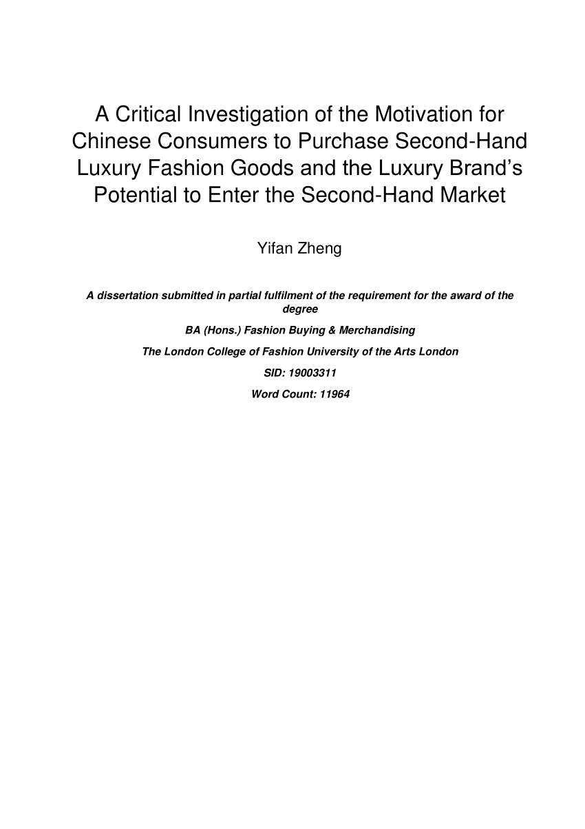 PDF) A Critical Investigation of the Motivation for Chinese
