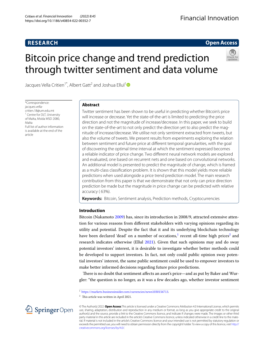 twitter bitcoin price