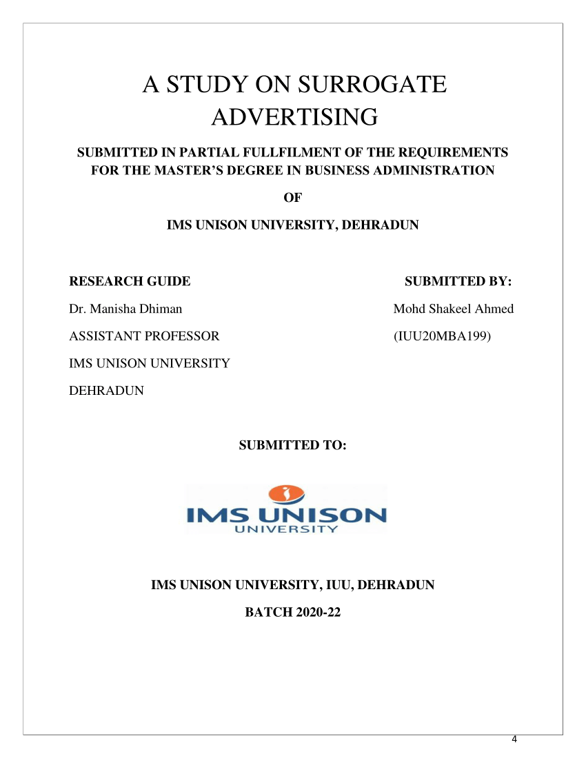 literature review on surrogate advertising