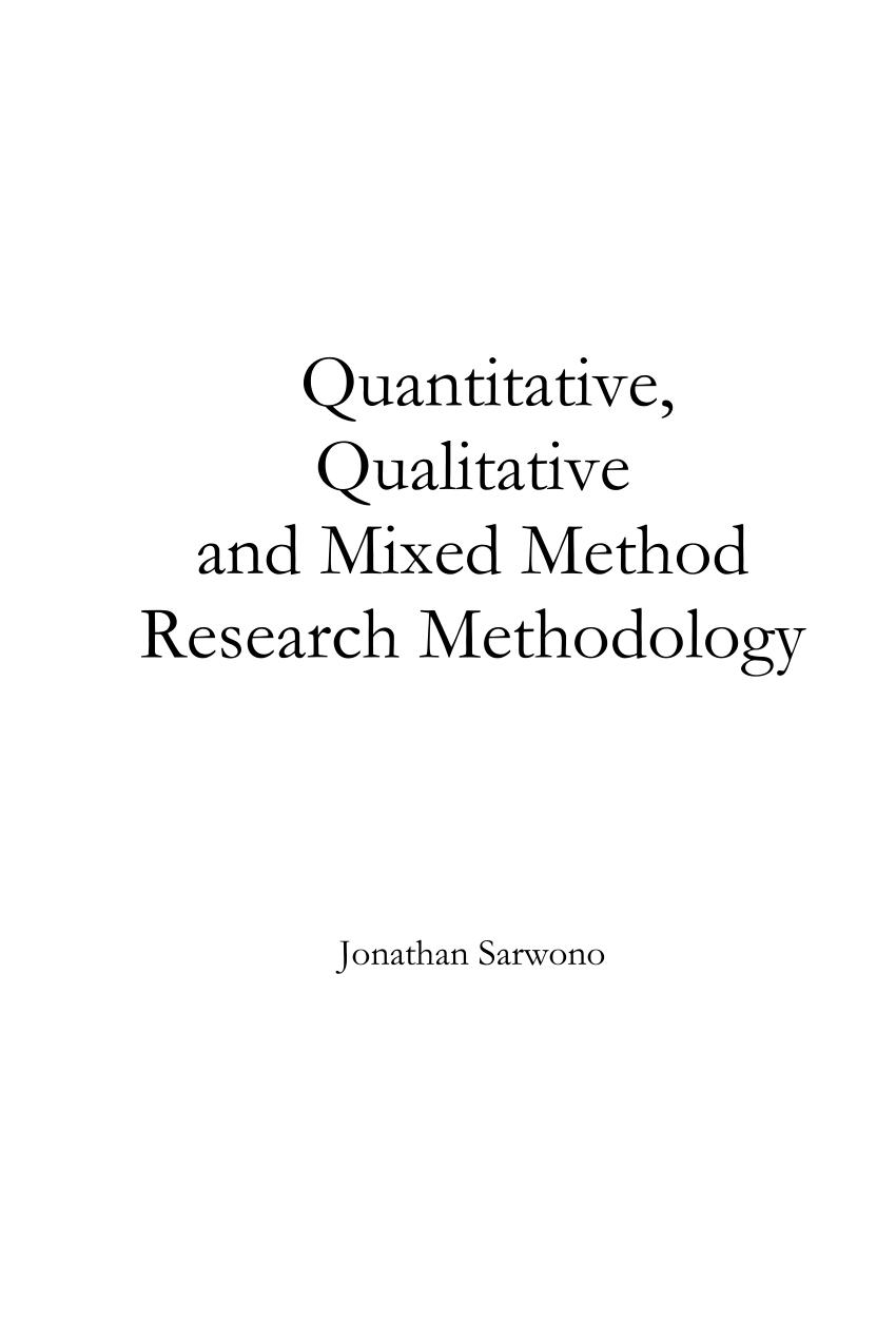 quantitative qualitative mixed methods research pdf