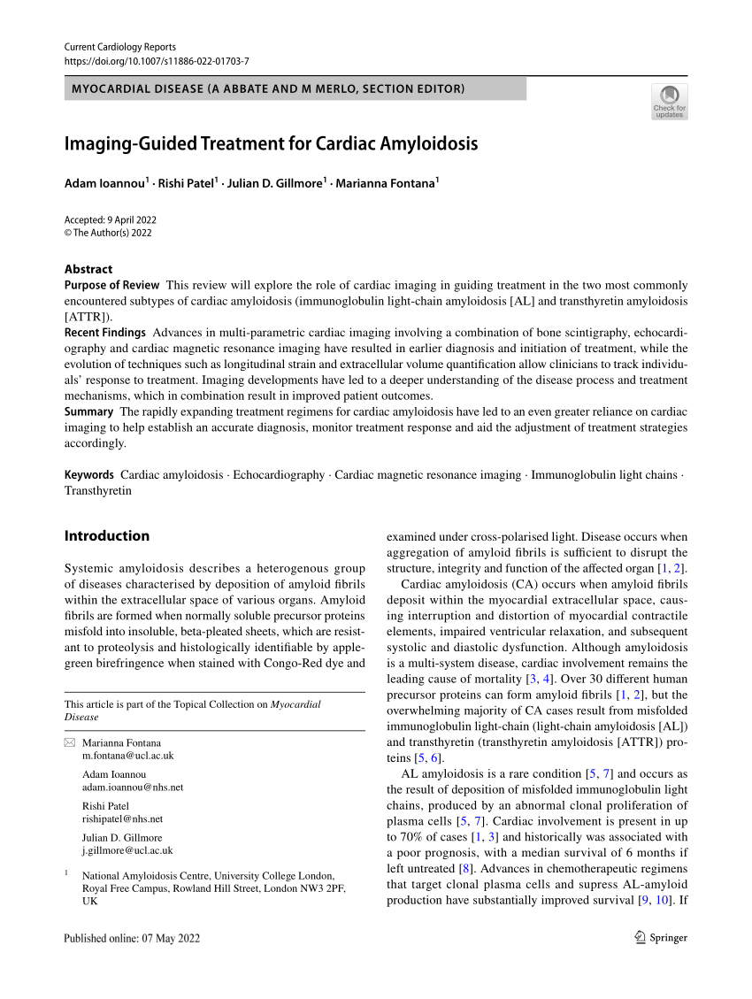 Frontiers  Cardiac Amyloidosis: A Review of Current Imaging Techniques