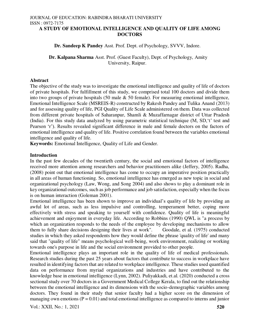 phd thesis on emotional intelligence pdf