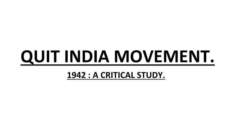 research paper on quit india movement