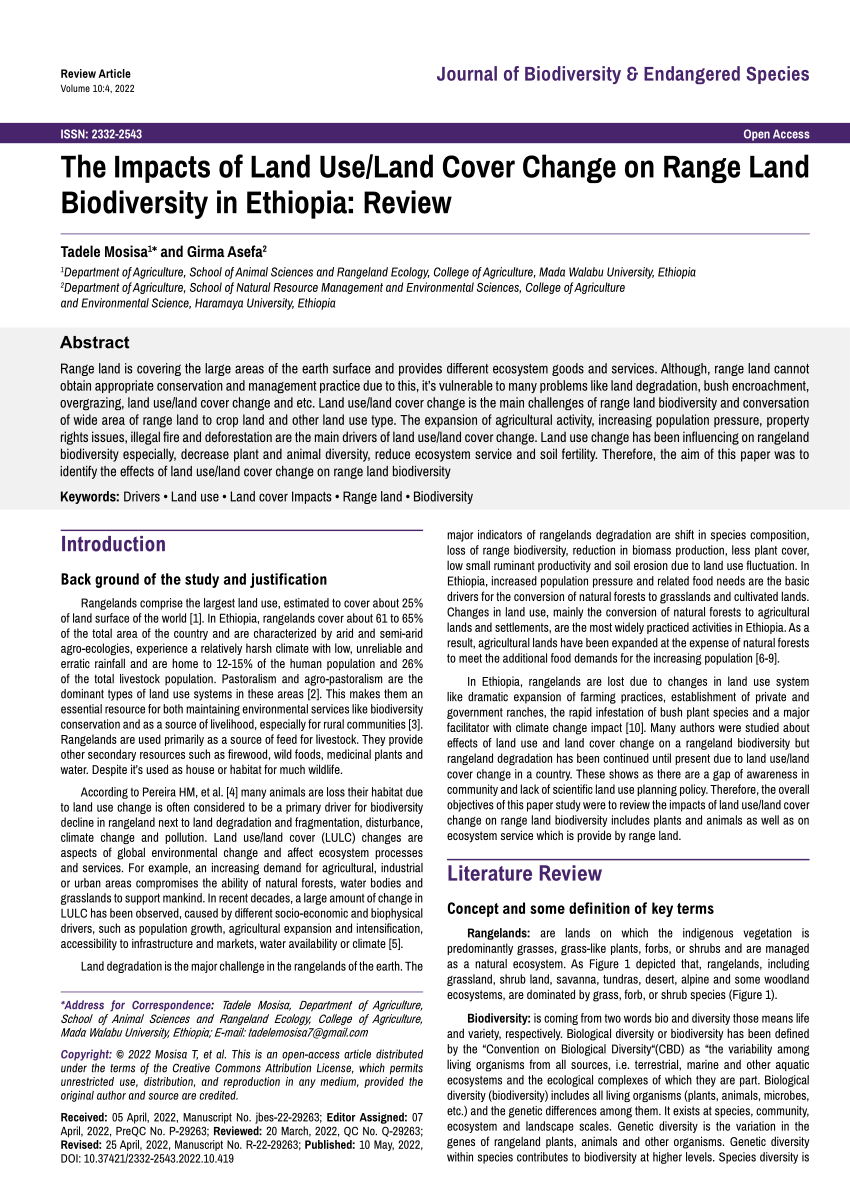 research paper on land use land cover