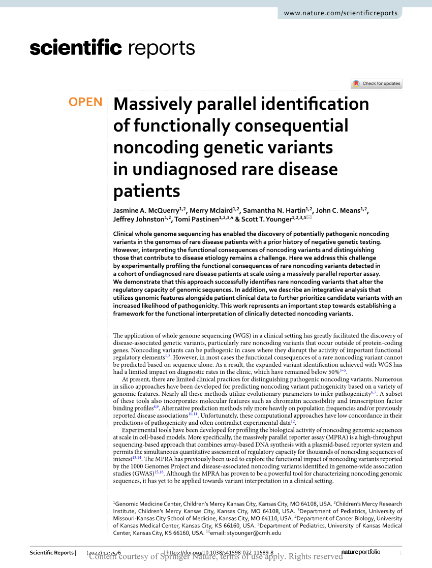 PDF) Identification of de novo EP300 and PLAU variants in a