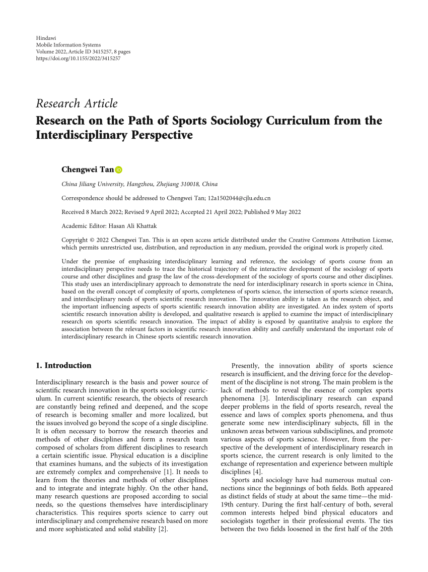 sports sociology research papers