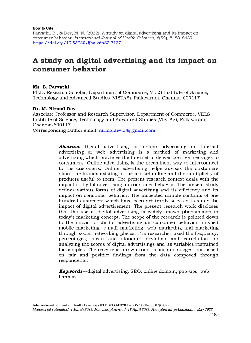 impact of digital marketing on consumer buying behaviour research paper