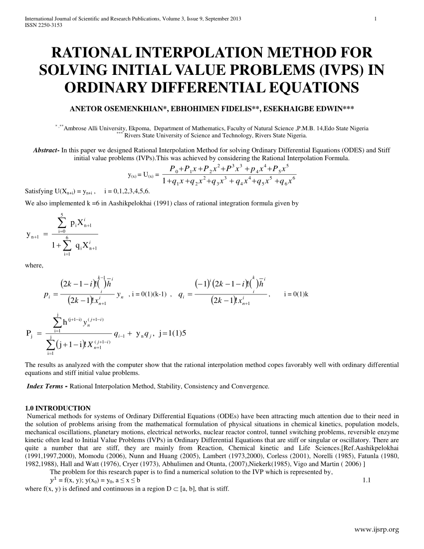 thesis on rational interpolation