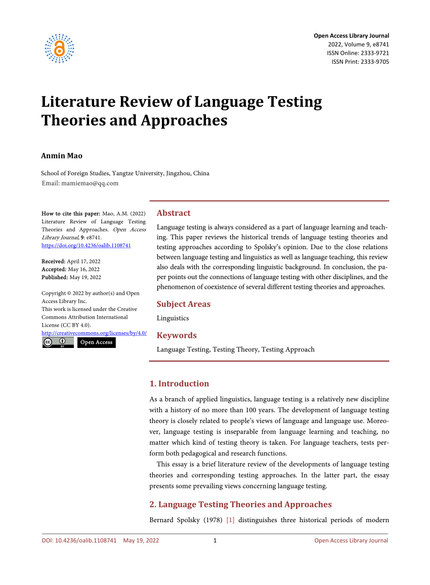 thesis topics on language testing