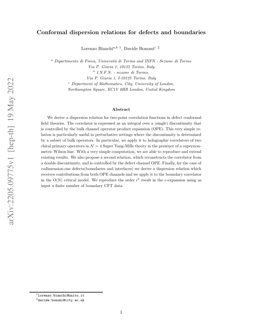 pdf-conformal-dispersion-relations-for-defects-and-boundaries