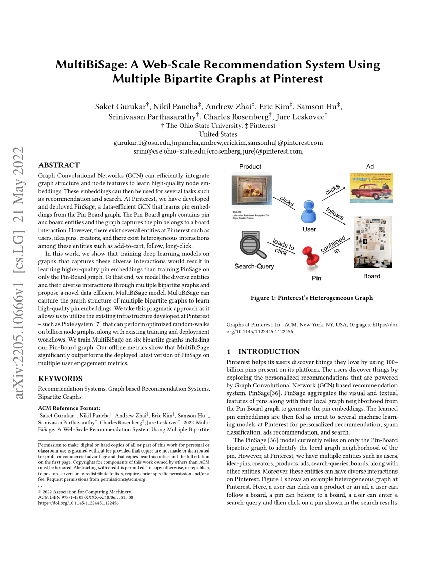 PDF] PinnerFormer: Sequence Modeling for User Representation at Pinterest