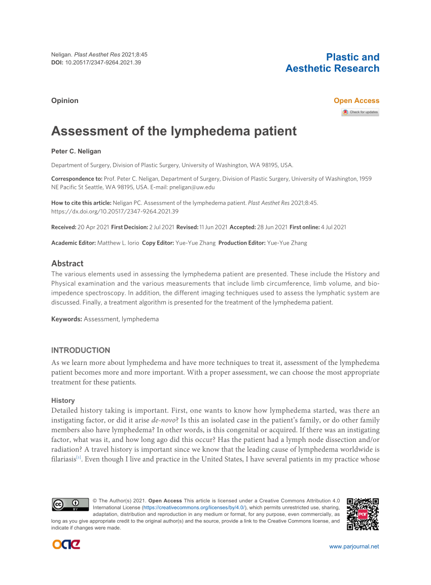 lymphedema patient case study