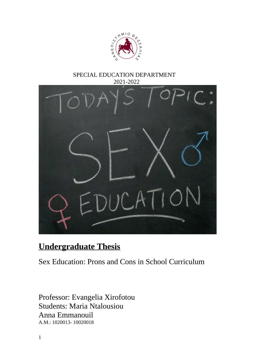 sex education in schools pros and cons