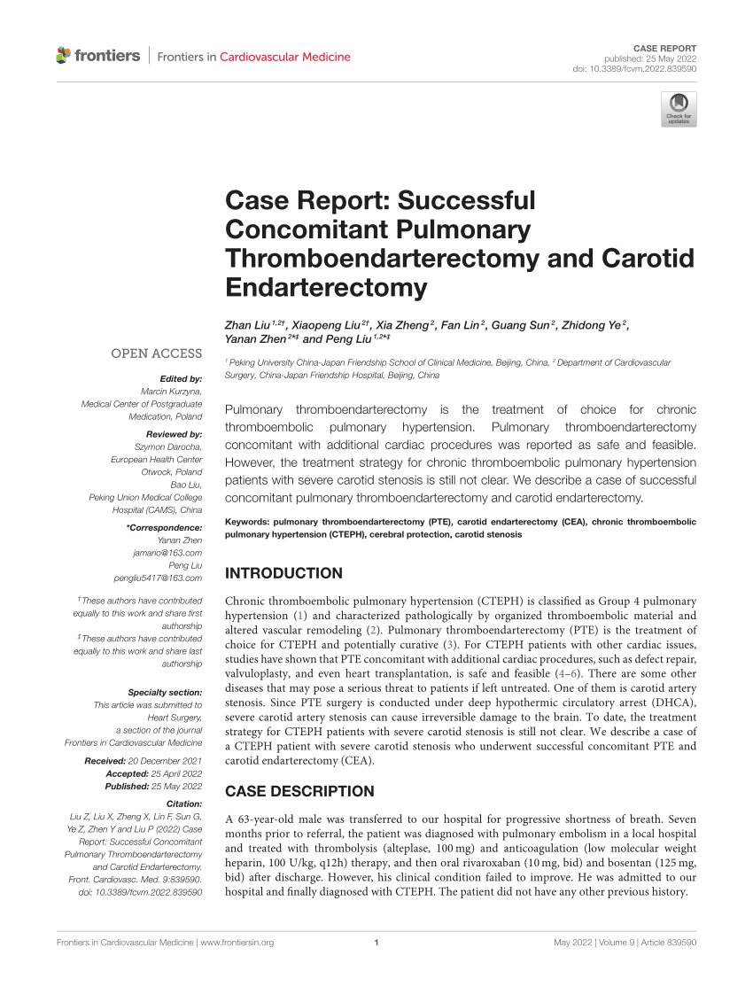 carotid endarterectomy a case study and literature review