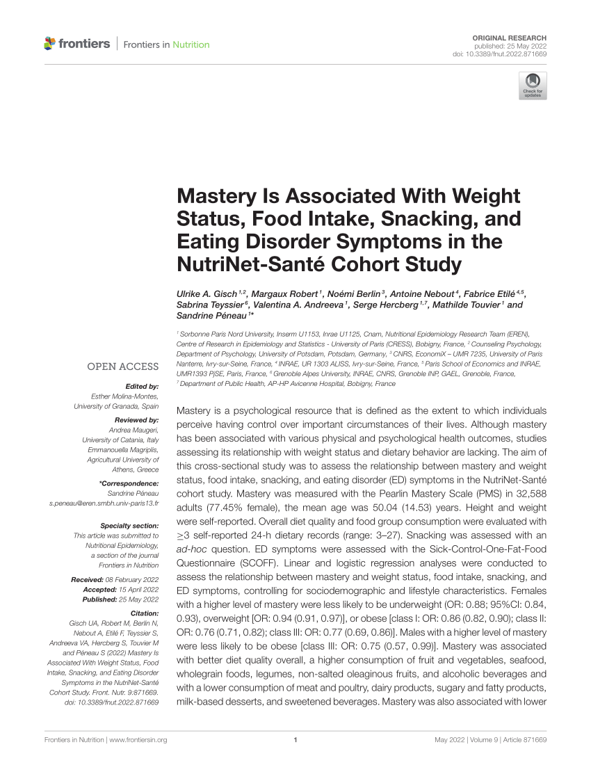 mastery case study nutrition for clients with eating disorders