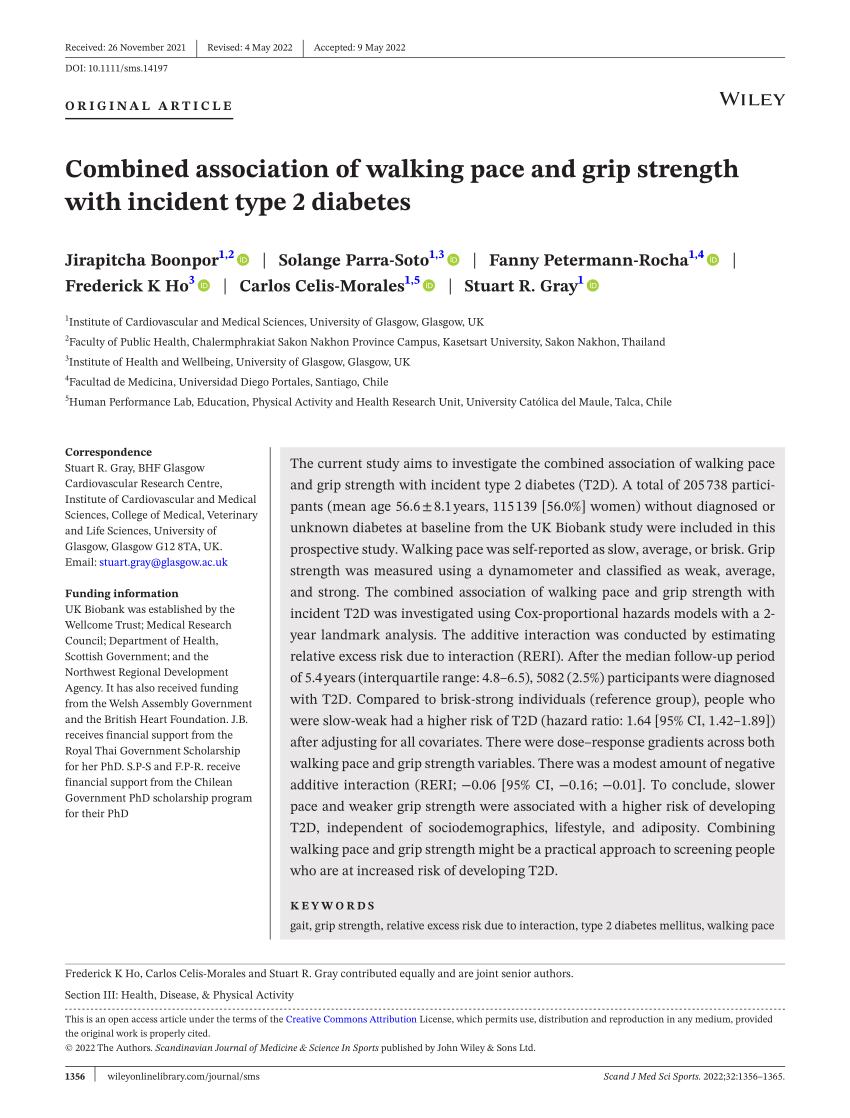 The association between RSMI, grip strength and walking speed with