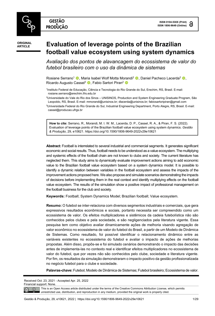 PDF) Soccer in Rio Grande do Sul: conflicts among teams and club managers