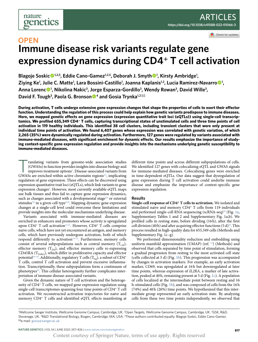 Immune disease risk variants regulate gene expression dynamics during CD4+  T cell activation