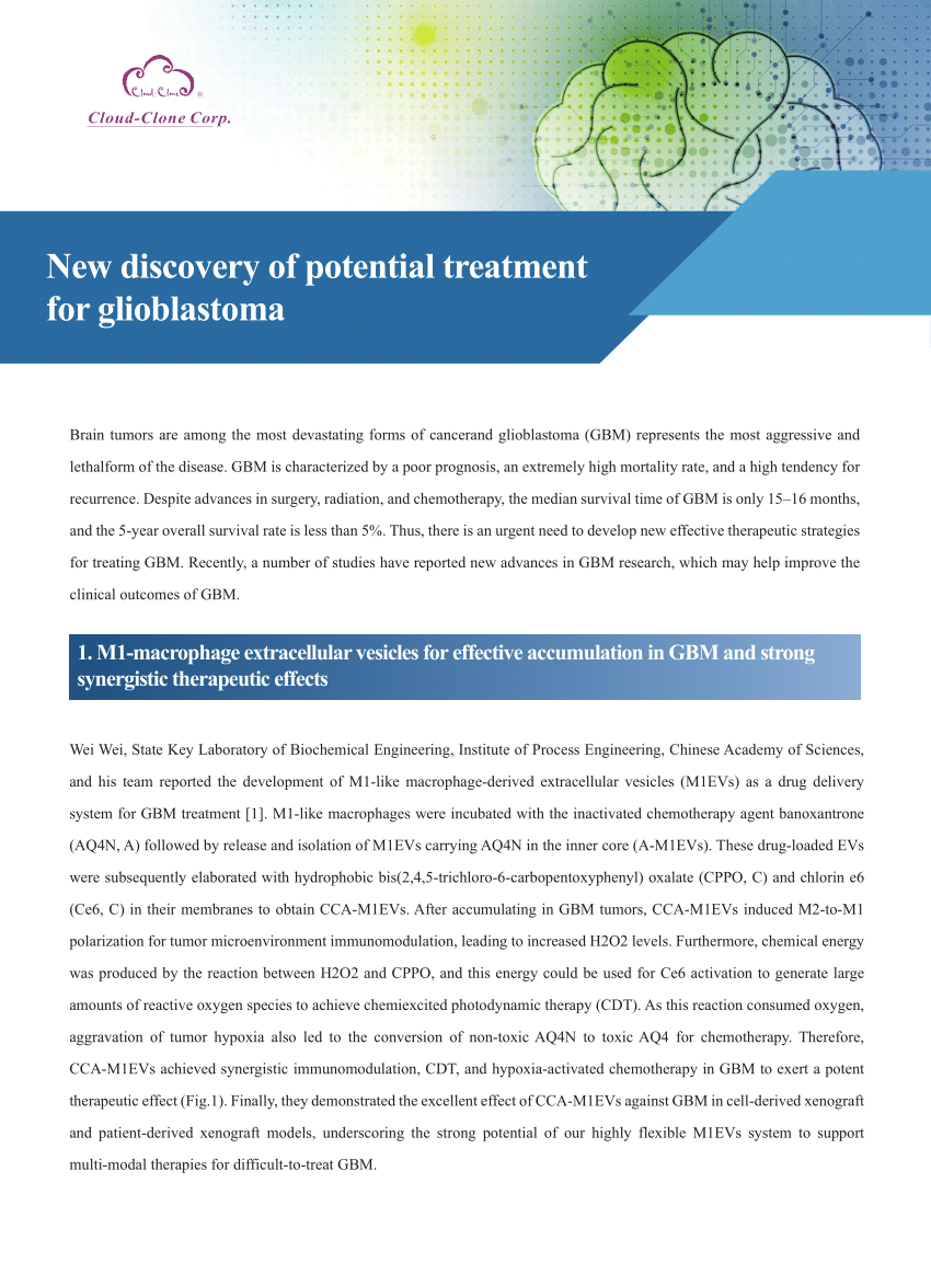 (PDF) New discovery of potential treatment for glioblastoma