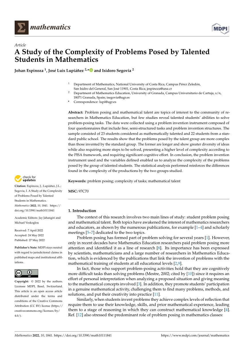 research study about difficulties in mathematics