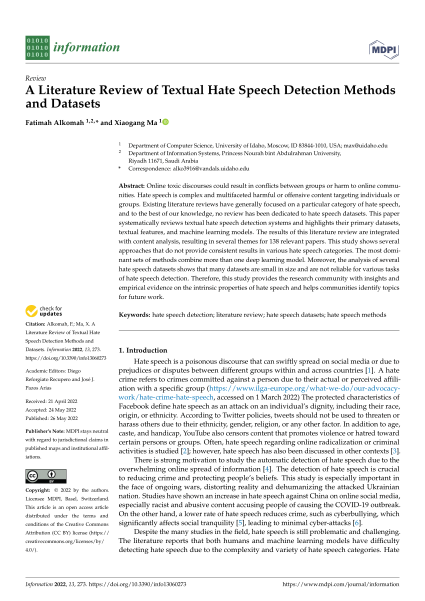 thesis for hate speech