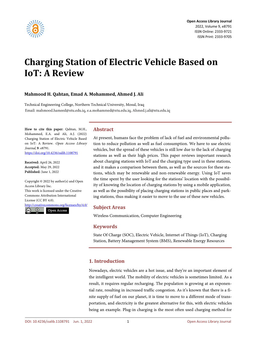 literature review of electric vehicle charging station