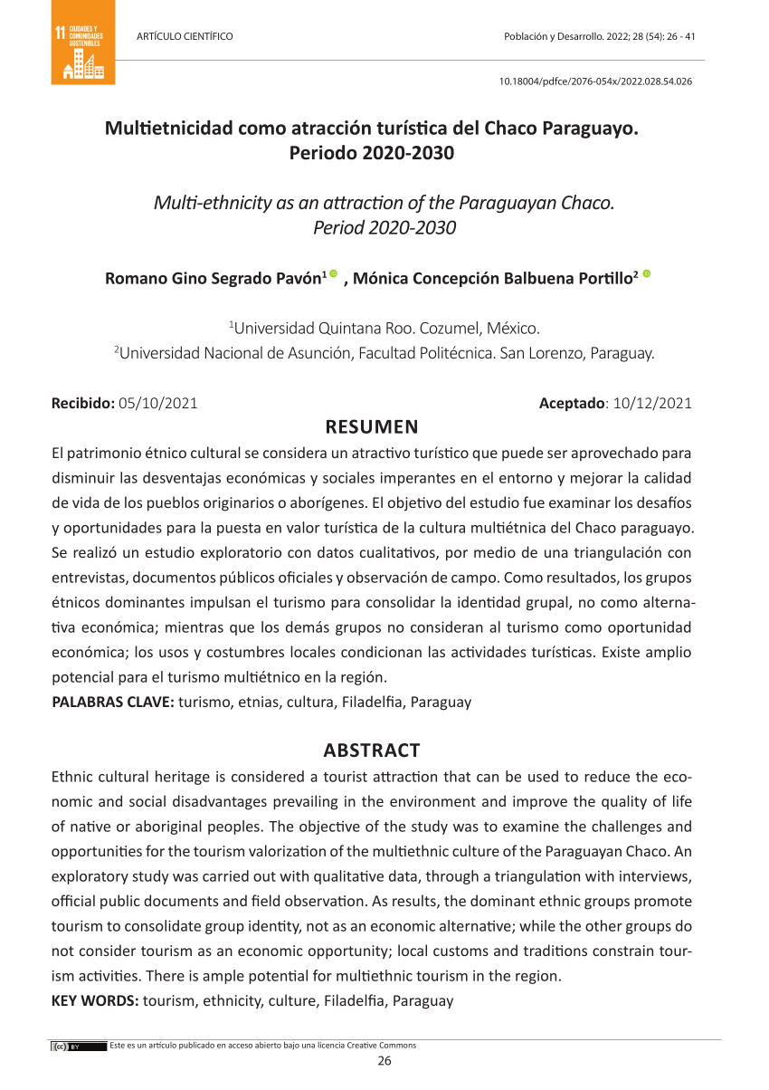 PDF Multietnicidad como atracci n tur stica del Chaco Paraguayo