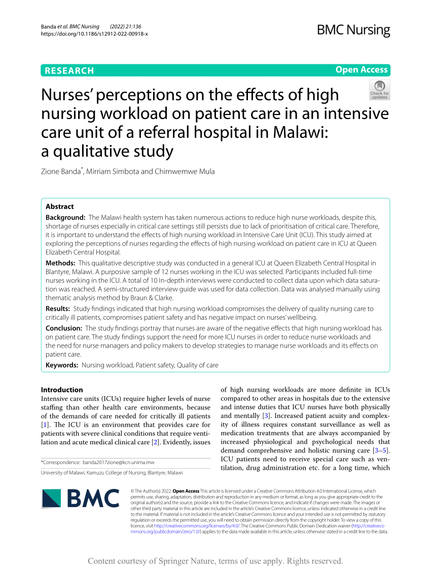 research study of nurses