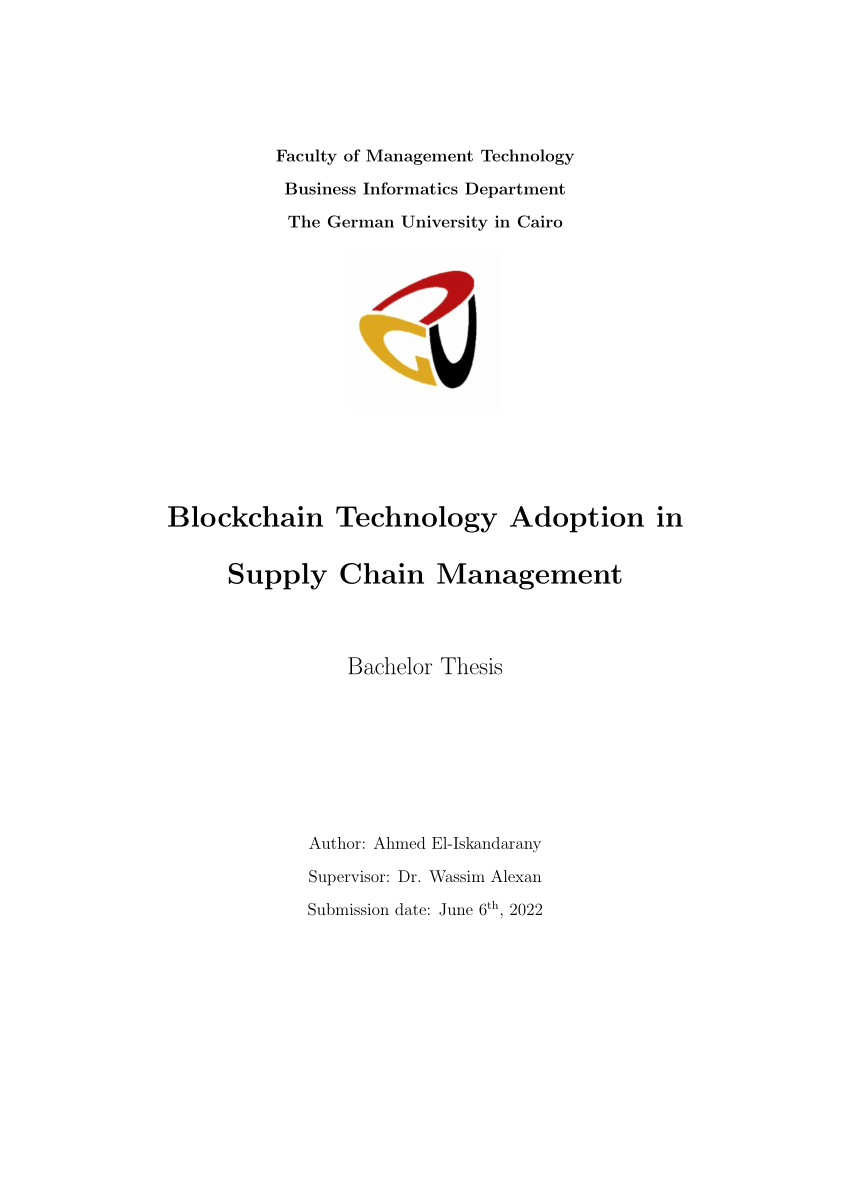 supply chain thesis pdf