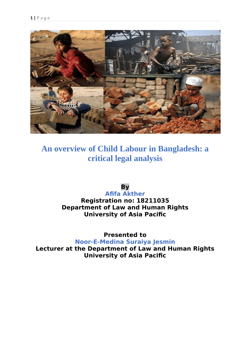 research paper on child labour in bangladesh pdf