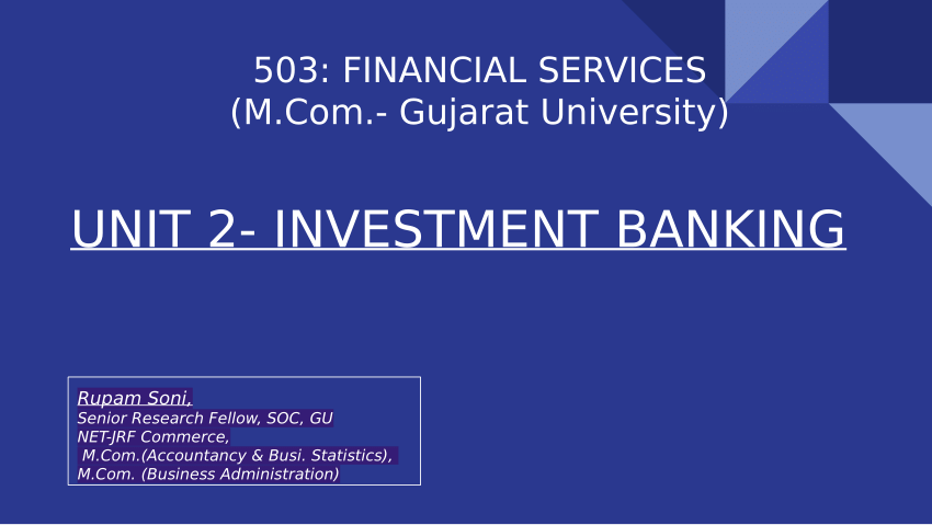 research paper on investment banking pdf