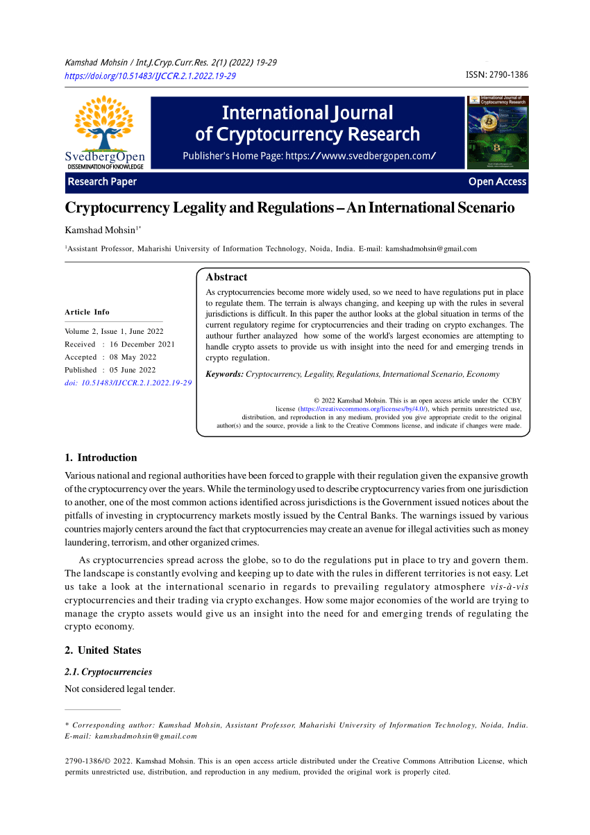 cryptocurrency research paper 2022 pdf