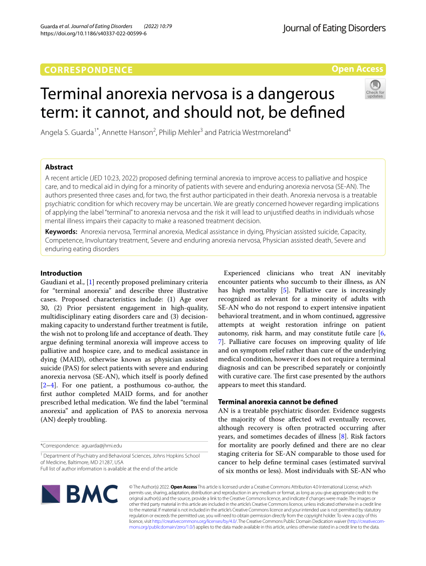 anorexia nervosa researchgate