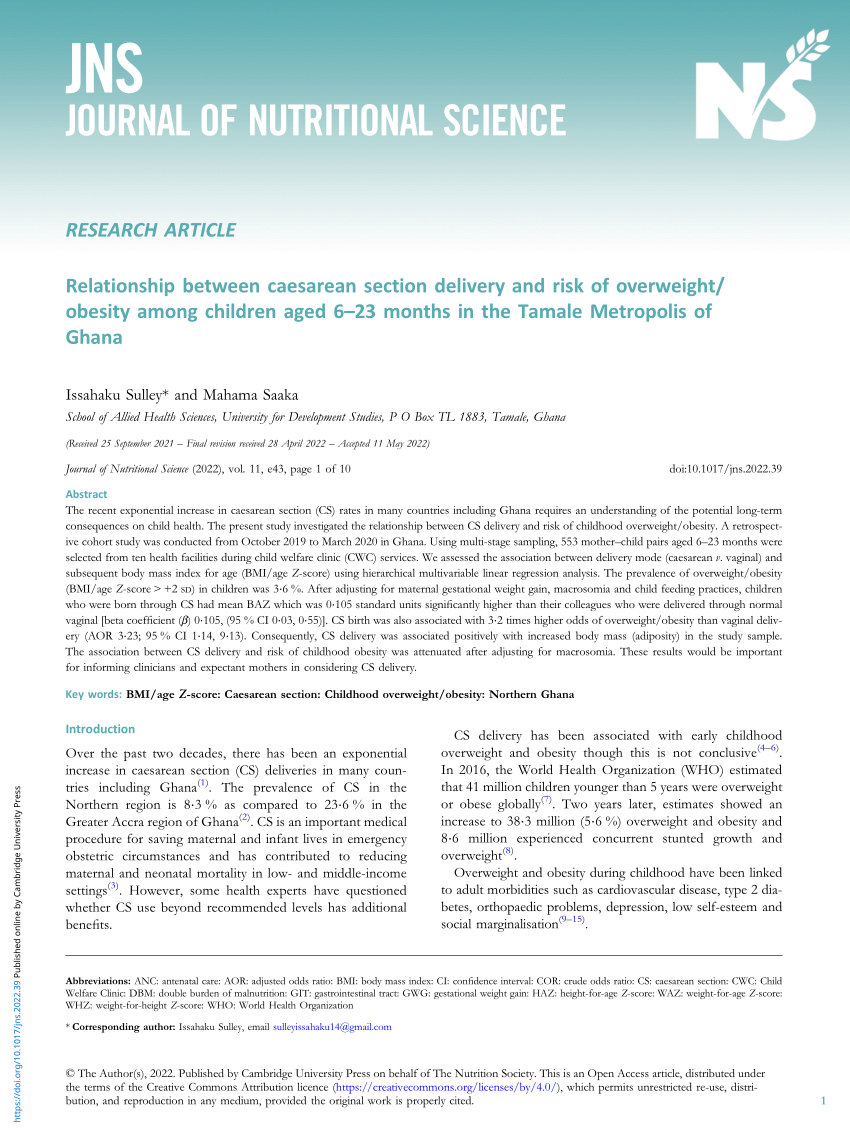 literature review on caesarean section in ghana