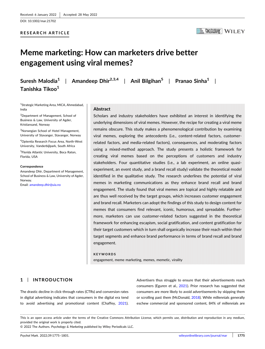 research paper on meme marketing