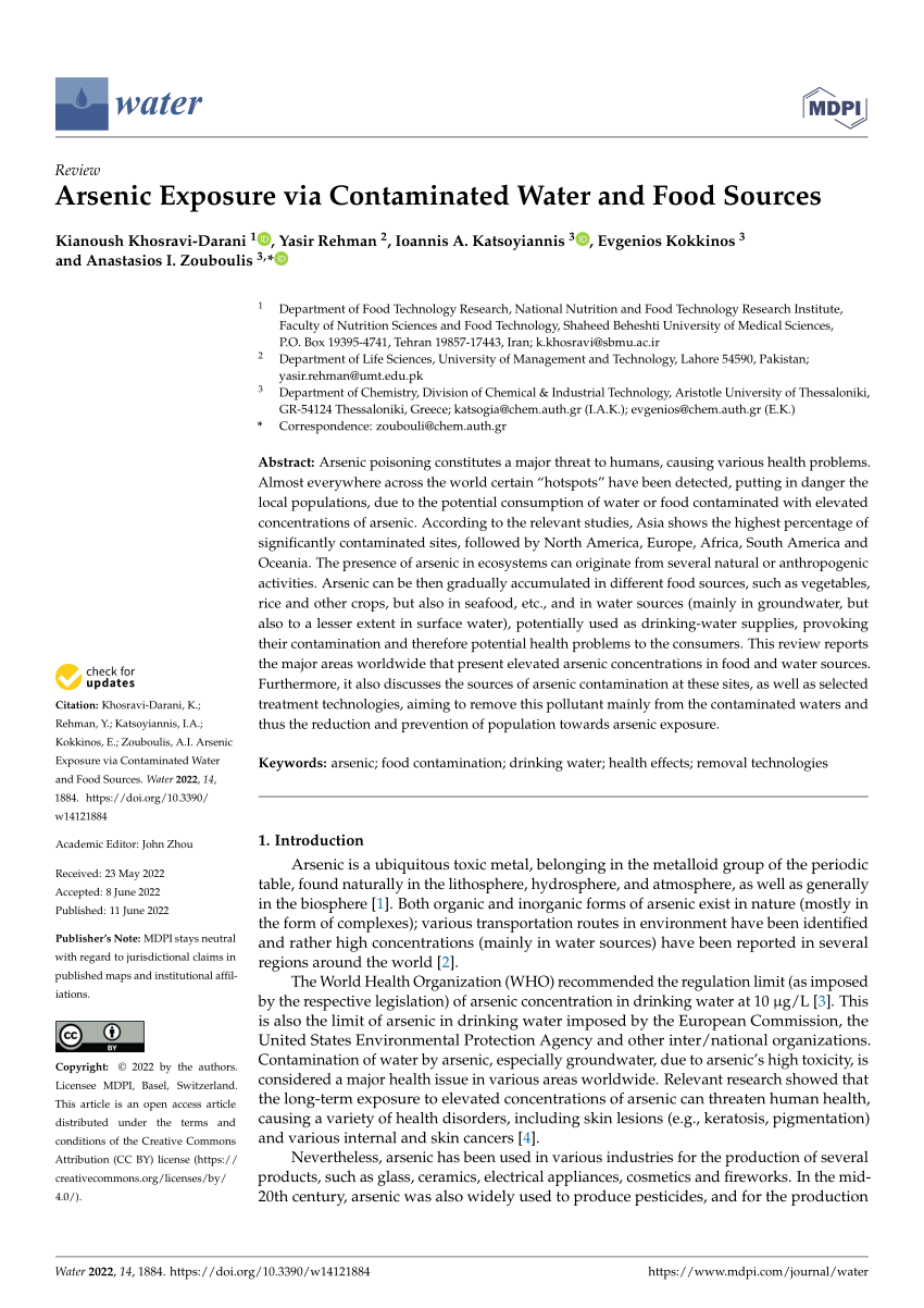 pdf-arsenic-exposure-via-contaminated-water-and-food-sources