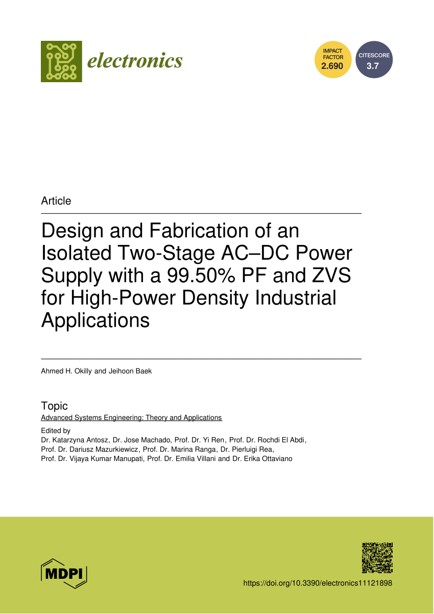 PDF) Design and Fabrication of an Isolated Two-Stage AC-DC Power