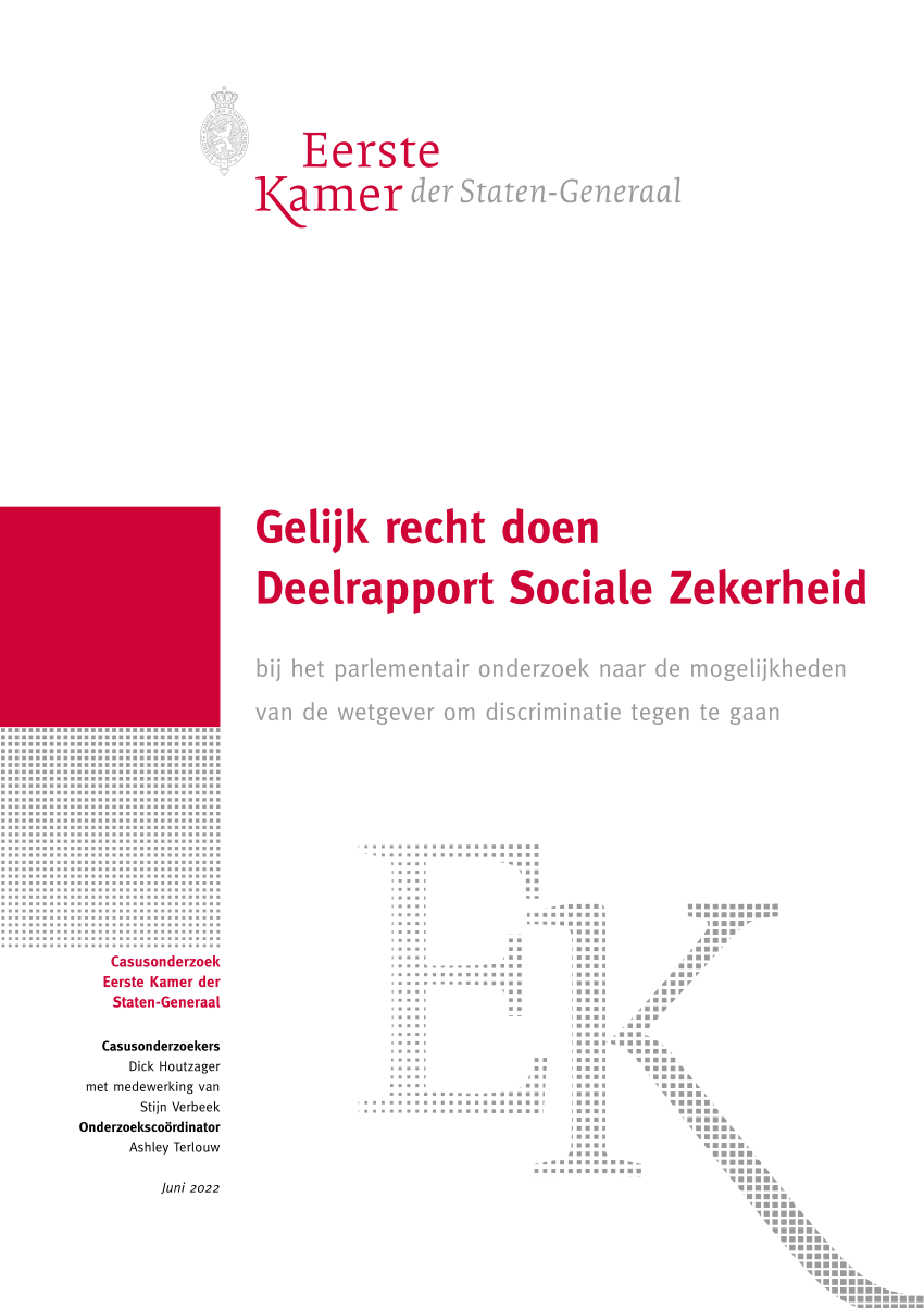 (PDF) Gelijk recht doen. Deelrapport Sociale Zekerheid