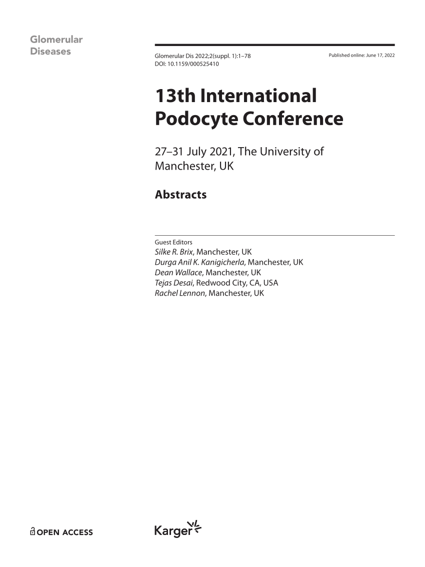 (PDF) The 13th International Podocyte Conference
