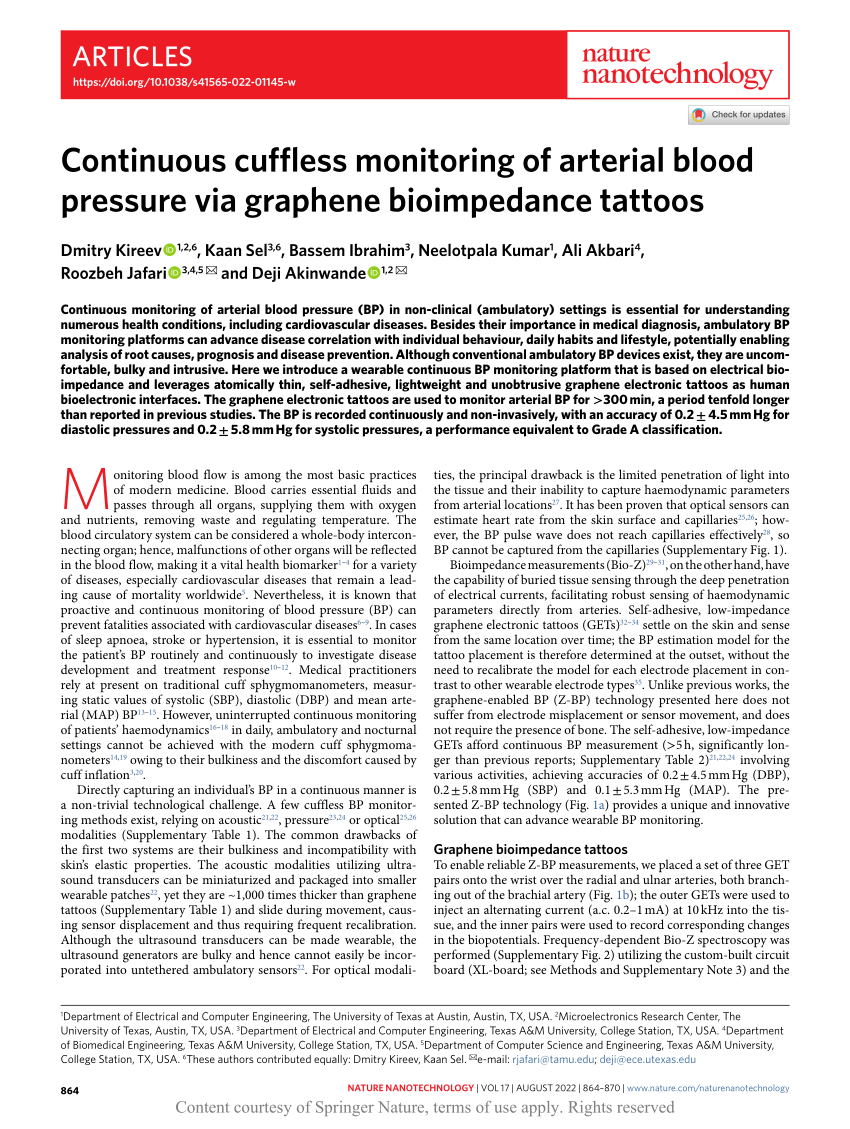 Continuous cuffless blood pressure monitoring with a wearable ring  bioimpedance device