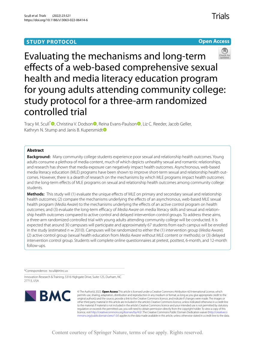 PDF Evaluating the mechanisms and long term effects of a web