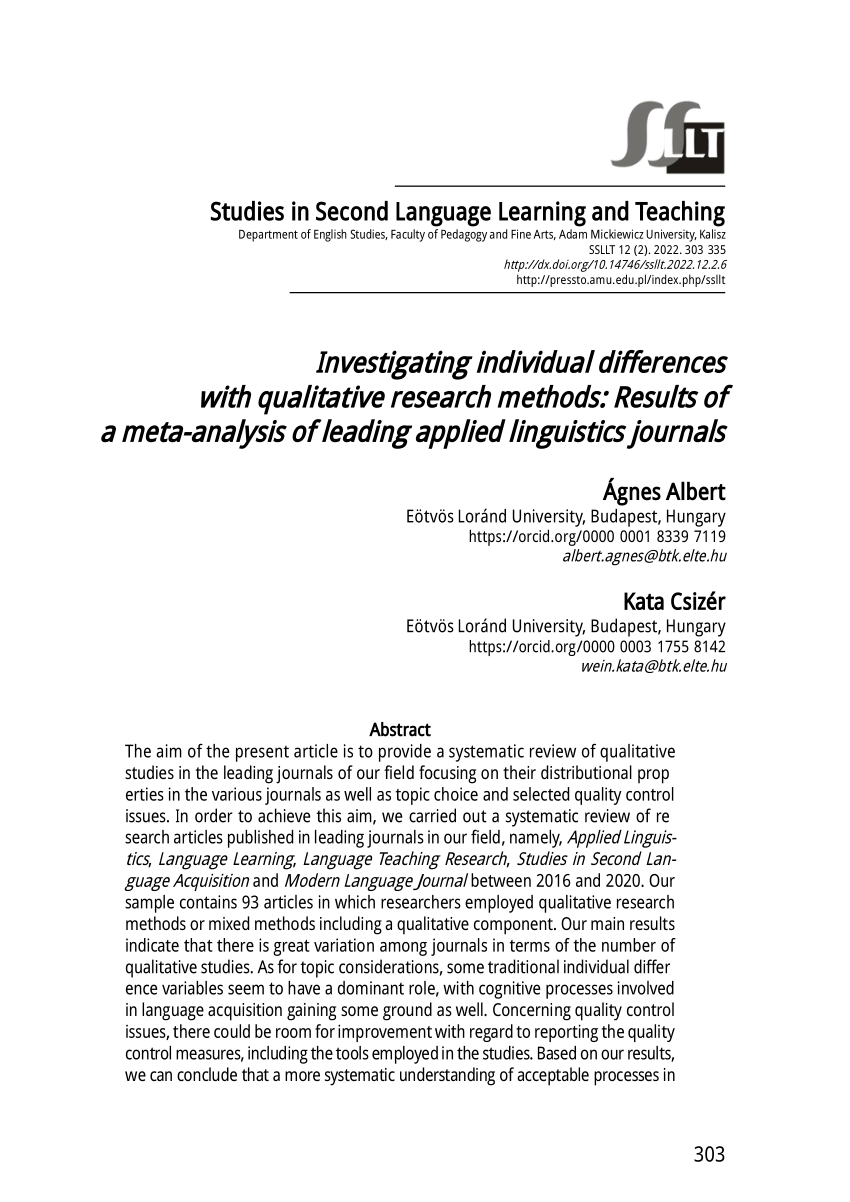 research articles in applied linguistics moving from results to conclusions
