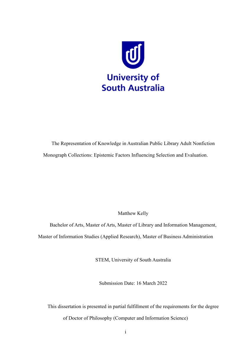 thesis university of south australia