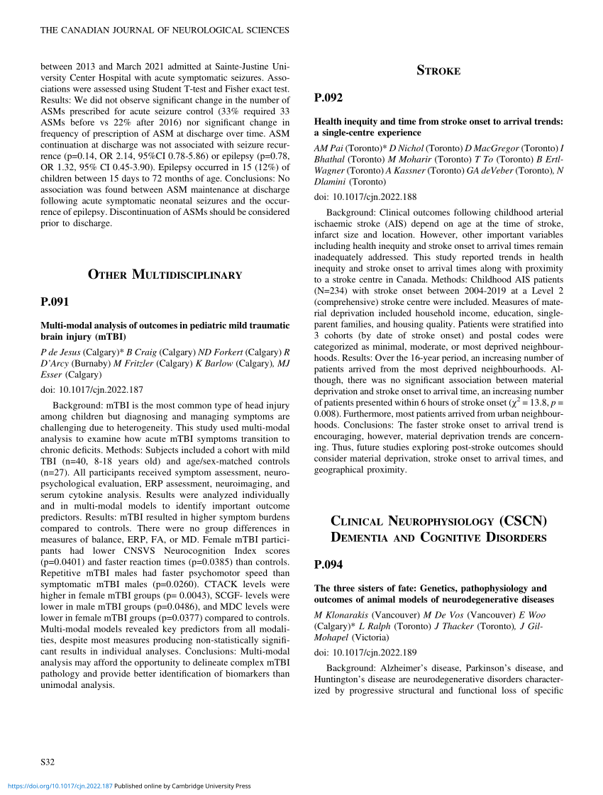 (PDF) P.091 Multimodal analysis of in pediatric mild