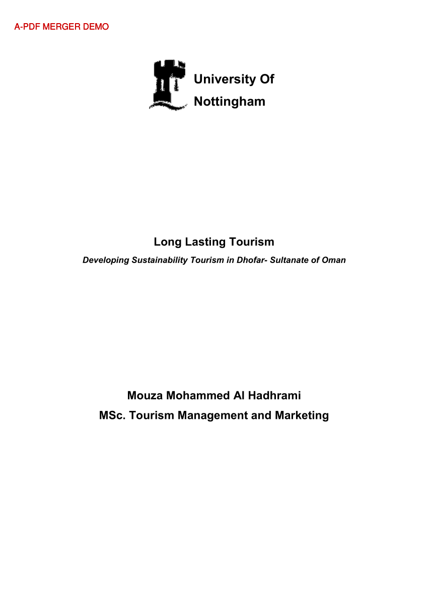 tourism dissertation pdf
