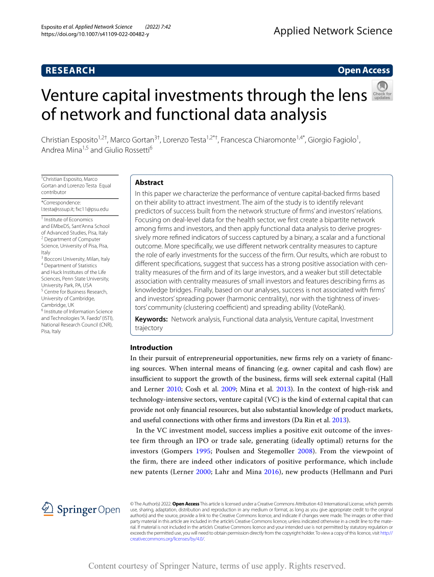 venture capital research paper