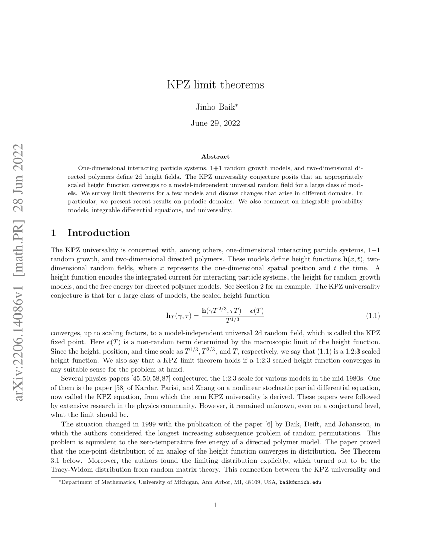 pdf-kpz-limit-theorems